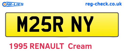 M25RNY are the vehicle registration plates.
