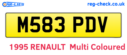 M583PDV are the vehicle registration plates.
