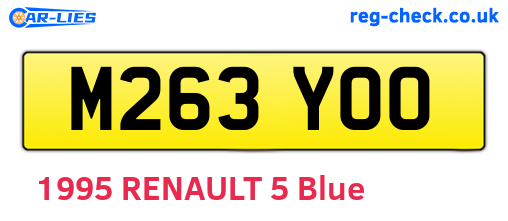 M263YOO are the vehicle registration plates.
