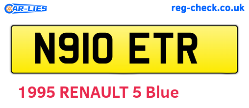 N910ETR are the vehicle registration plates.
