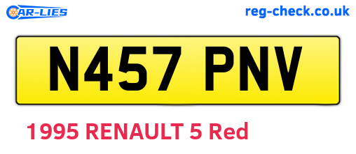 N457PNV are the vehicle registration plates.