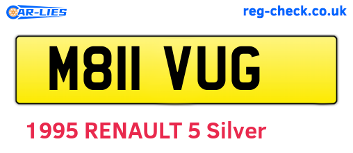 M811VUG are the vehicle registration plates.