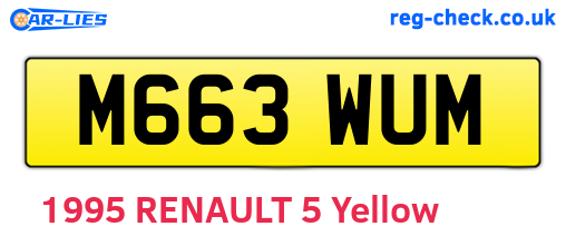 M663WUM are the vehicle registration plates.