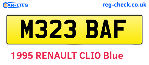 M323BAF are the vehicle registration plates.