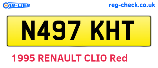 N497KHT are the vehicle registration plates.