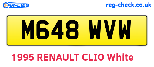 M648WVW are the vehicle registration plates.