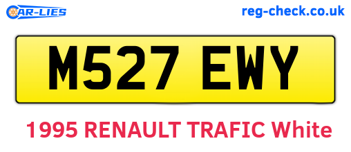 M527EWY are the vehicle registration plates.