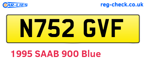 N752GVF are the vehicle registration plates.