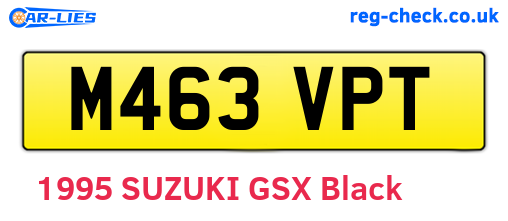 M463VPT are the vehicle registration plates.