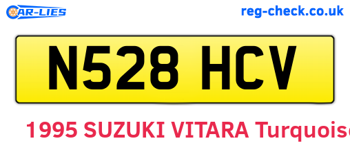 N528HCV are the vehicle registration plates.