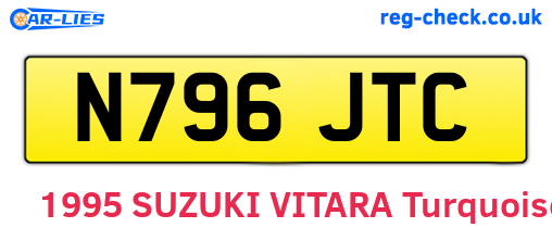 N796JTC are the vehicle registration plates.