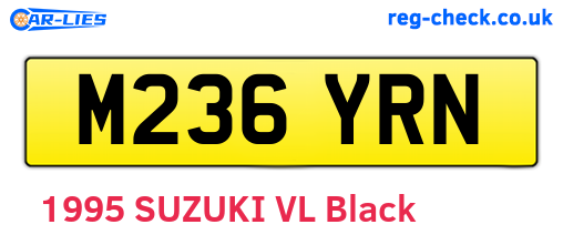 M236YRN are the vehicle registration plates.