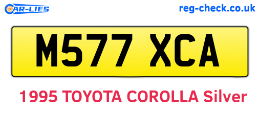 M577XCA are the vehicle registration plates.