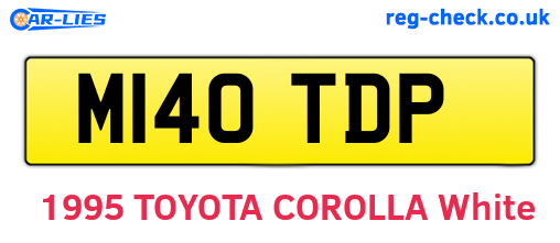 M140TDP are the vehicle registration plates.