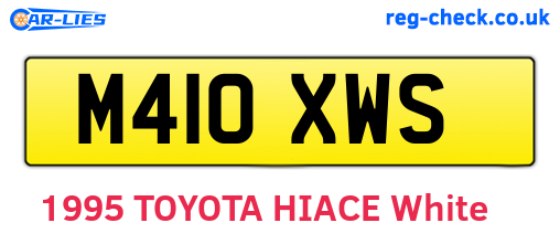 M410XWS are the vehicle registration plates.