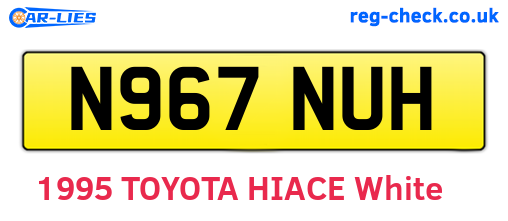 N967NUH are the vehicle registration plates.