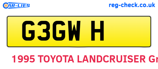 G3GWH are the vehicle registration plates.