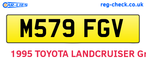 M579FGV are the vehicle registration plates.