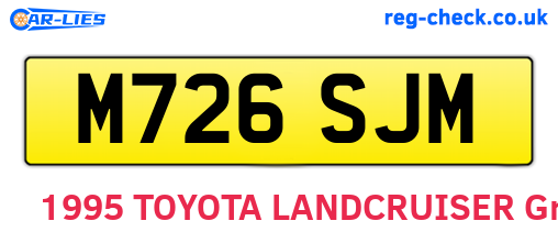 M726SJM are the vehicle registration plates.