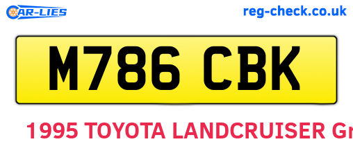 M786CBK are the vehicle registration plates.