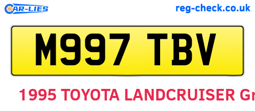 M997TBV are the vehicle registration plates.