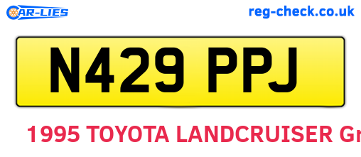 N429PPJ are the vehicle registration plates.