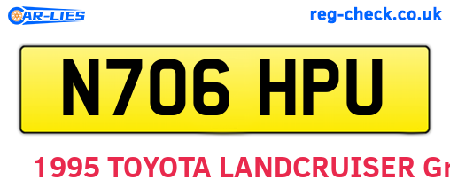 N706HPU are the vehicle registration plates.