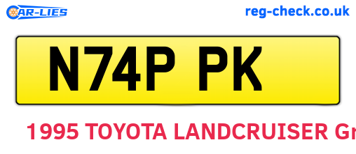 N74PPK are the vehicle registration plates.