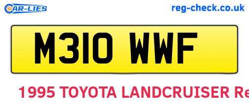 M310WWF are the vehicle registration plates.