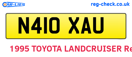 N410XAU are the vehicle registration plates.