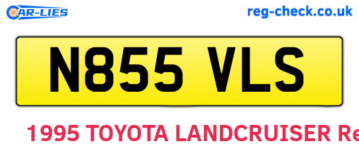 N855VLS are the vehicle registration plates.