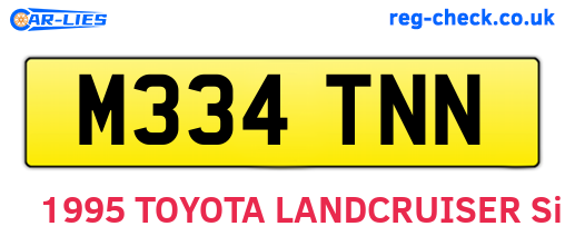 M334TNN are the vehicle registration plates.