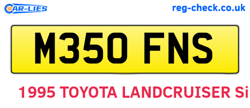 M350FNS are the vehicle registration plates.