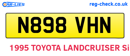 N898VHN are the vehicle registration plates.