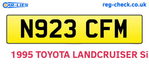 N923CFM are the vehicle registration plates.