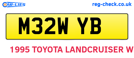 M32WYB are the vehicle registration plates.