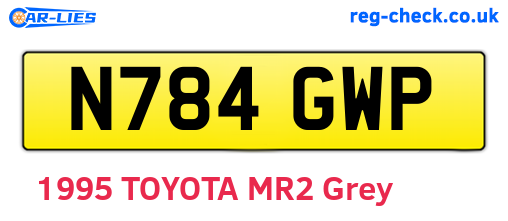 N784GWP are the vehicle registration plates.