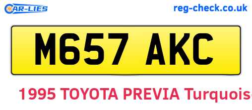 M657AKC are the vehicle registration plates.