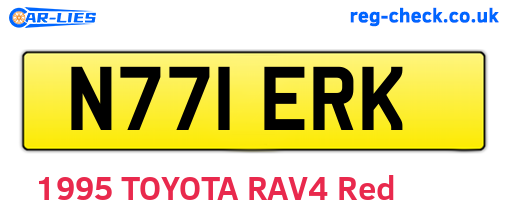 N771ERK are the vehicle registration plates.