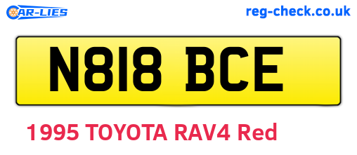 N818BCE are the vehicle registration plates.