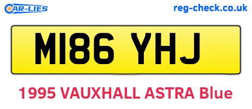M186YHJ are the vehicle registration plates.