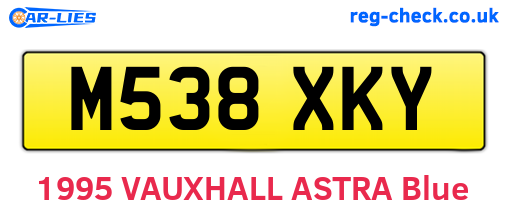 M538XKY are the vehicle registration plates.