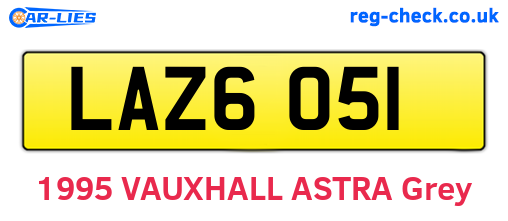 LAZ6051 are the vehicle registration plates.