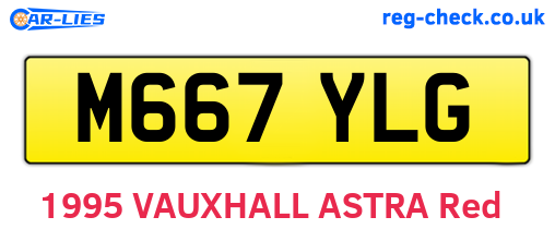 M667YLG are the vehicle registration plates.