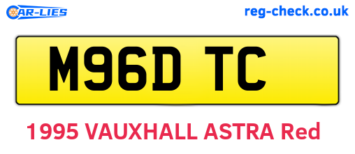 M96DTC are the vehicle registration plates.