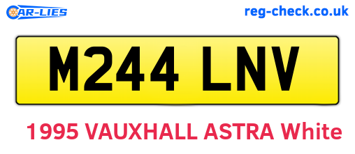 M244LNV are the vehicle registration plates.