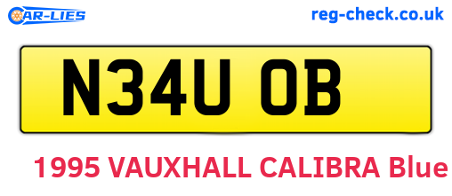 N34UOB are the vehicle registration plates.