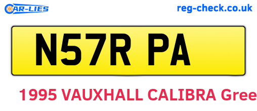 N57RPA are the vehicle registration plates.