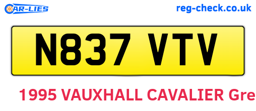 N837VTV are the vehicle registration plates.