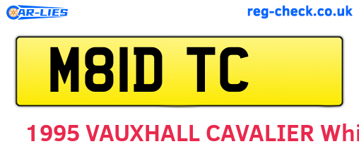M81DTC are the vehicle registration plates.